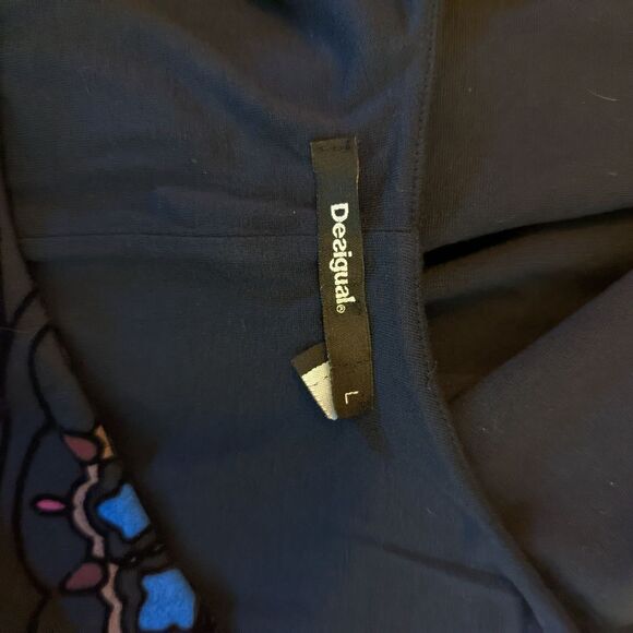 Desigual Sofia dress velvet mandala cutout bodycon mini sz l euc - Picture 5 of 8